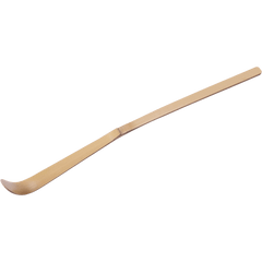 Long handle Ippodo bamboo tea ladle (Chashaku) with rounded tip for scooping matcha powder against white background