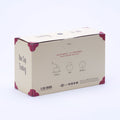 Back of a cream Ippodo gyokuro tea bag box with brewing instructions, barcode, and magenta corner accents on a plain white background. - thumbnail 3