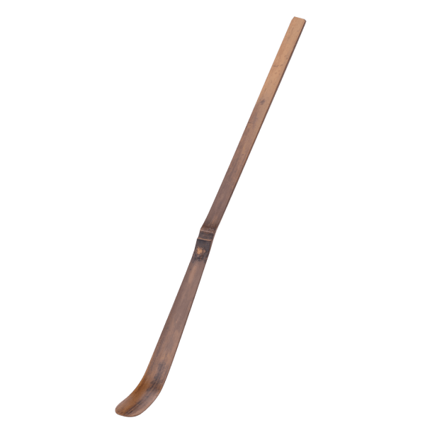 Patina stained bamboo tea ladle by Ippodo Tea