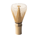 Korean artisan-made Chasen 80-tip bamboo matcha whisk tea utensil on white background
