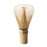 Korean artisan-made Chasen 80-tip bamboo matcha whisk tea utensil on white background