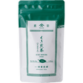 White and forest green resealable 80g bag of loose Stems Sencha green tea by Ippodo Tea with Japanese and English writing