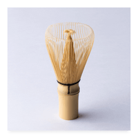 Korean artisan-made Chasen 80-tip bamboo matcha whisk tea utensil on white background