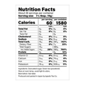 Nutritional Facts Label for one Uji-Shimizu (15g) stick showing 60 calories, ingredients, nutrients and storage instructions