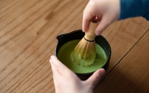 Ippodo Tea - How to Make Foamy, Creamy Matcha with a chasen (whisking the matcha powder)