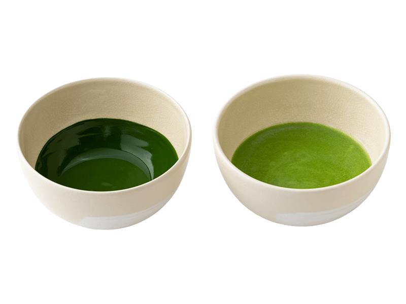 Beautifully displays matcha’s color.