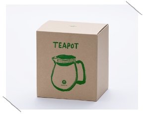 Glass teapot - box with teapot motif